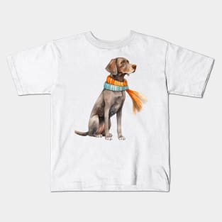 Winter dog Kids T-Shirt